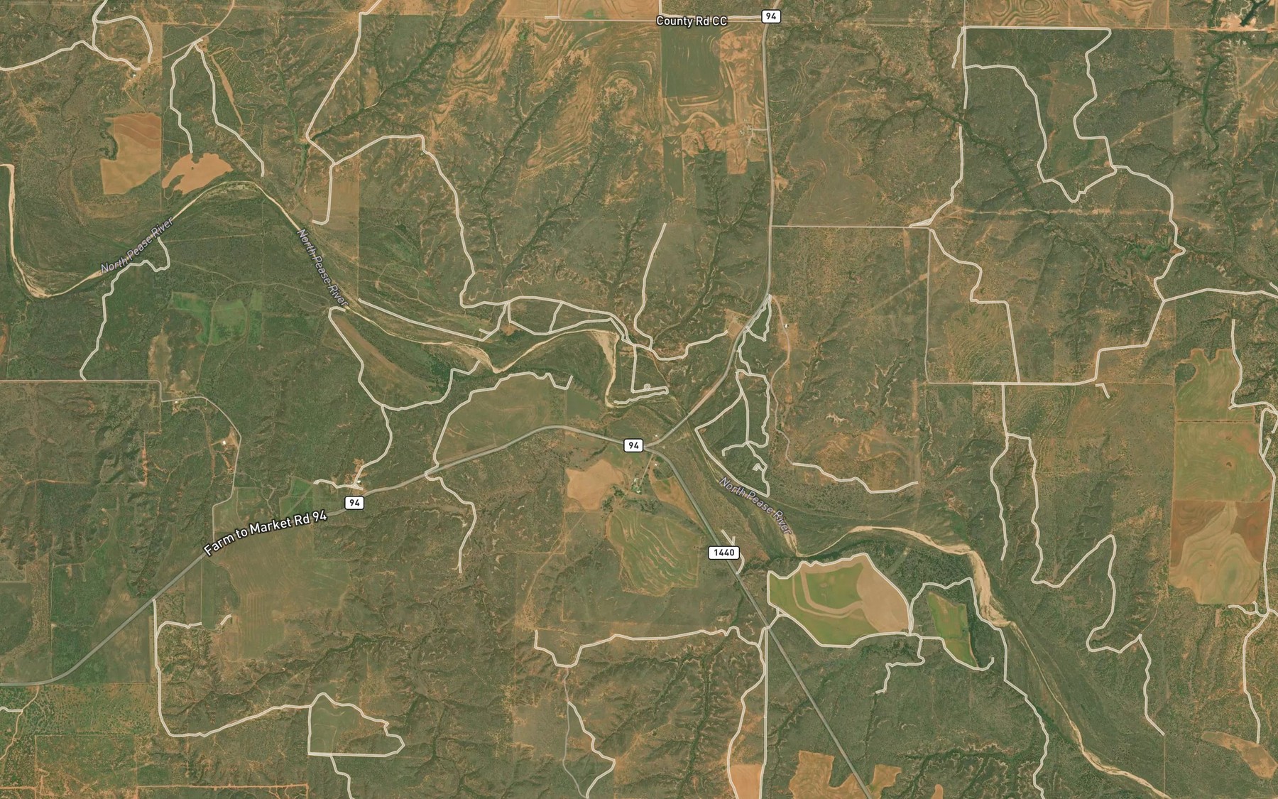 Satellite map of the Joe Lake Creek