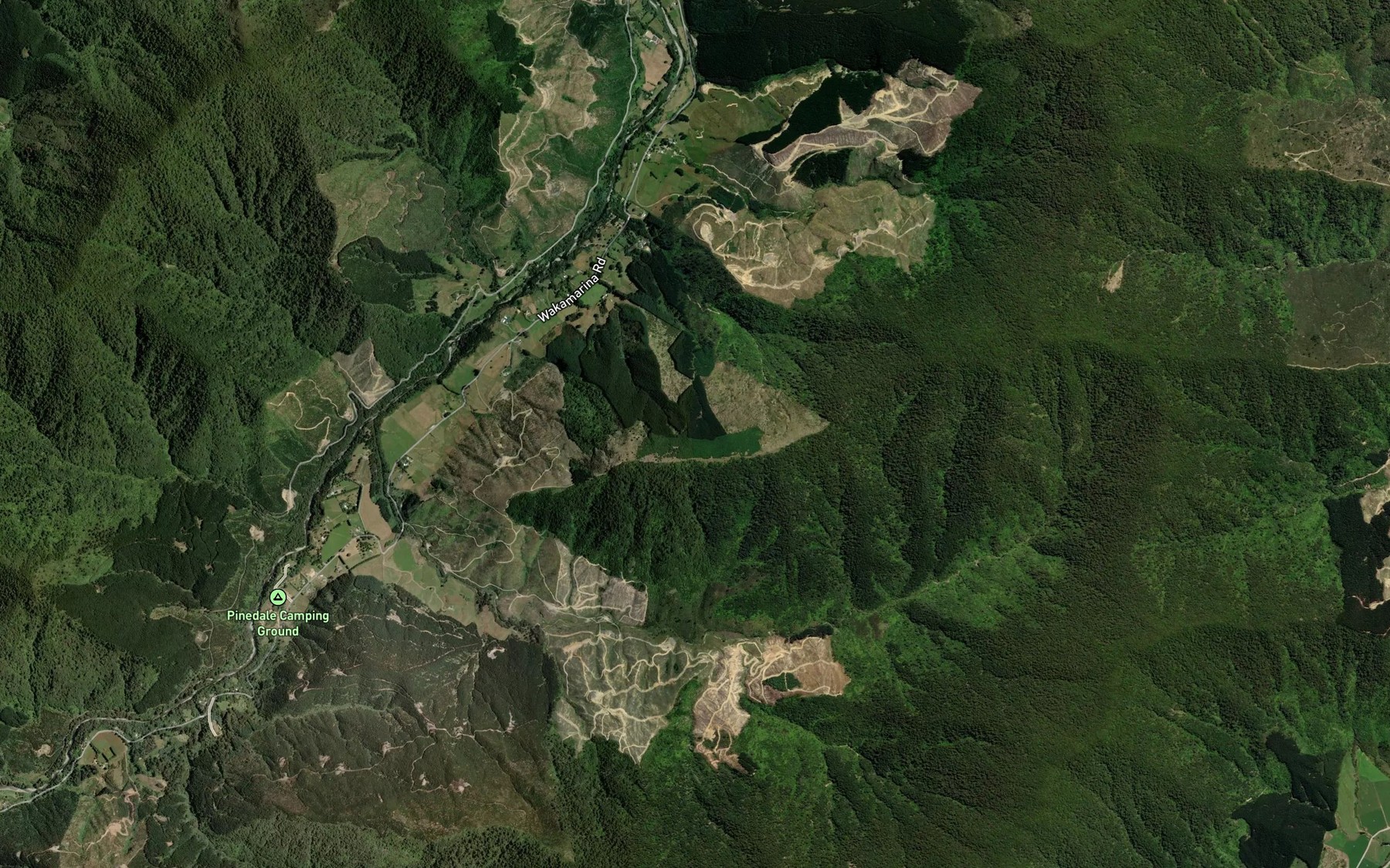Satellite map of the Olive Stream