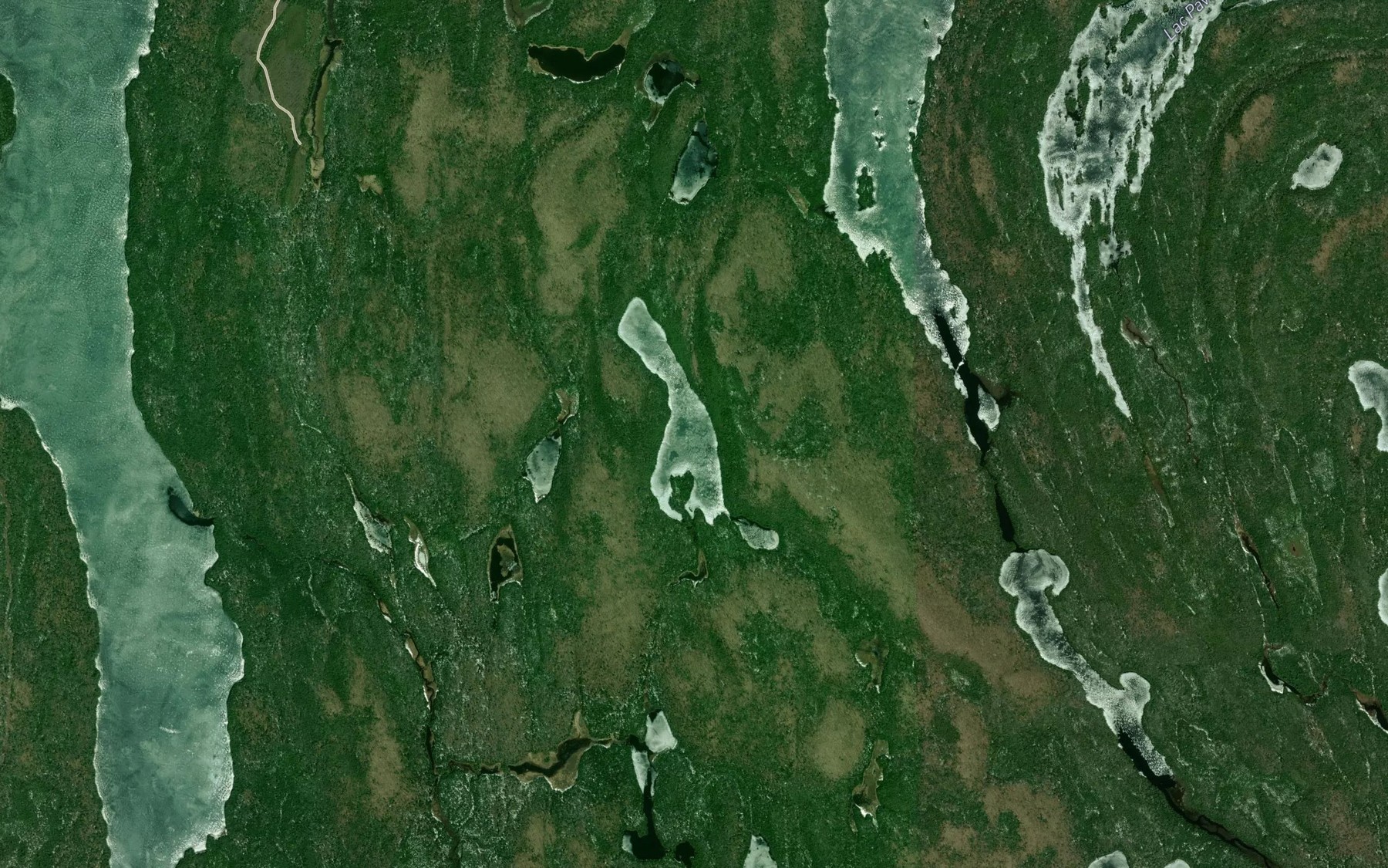 Satellite map of the Lac Clair