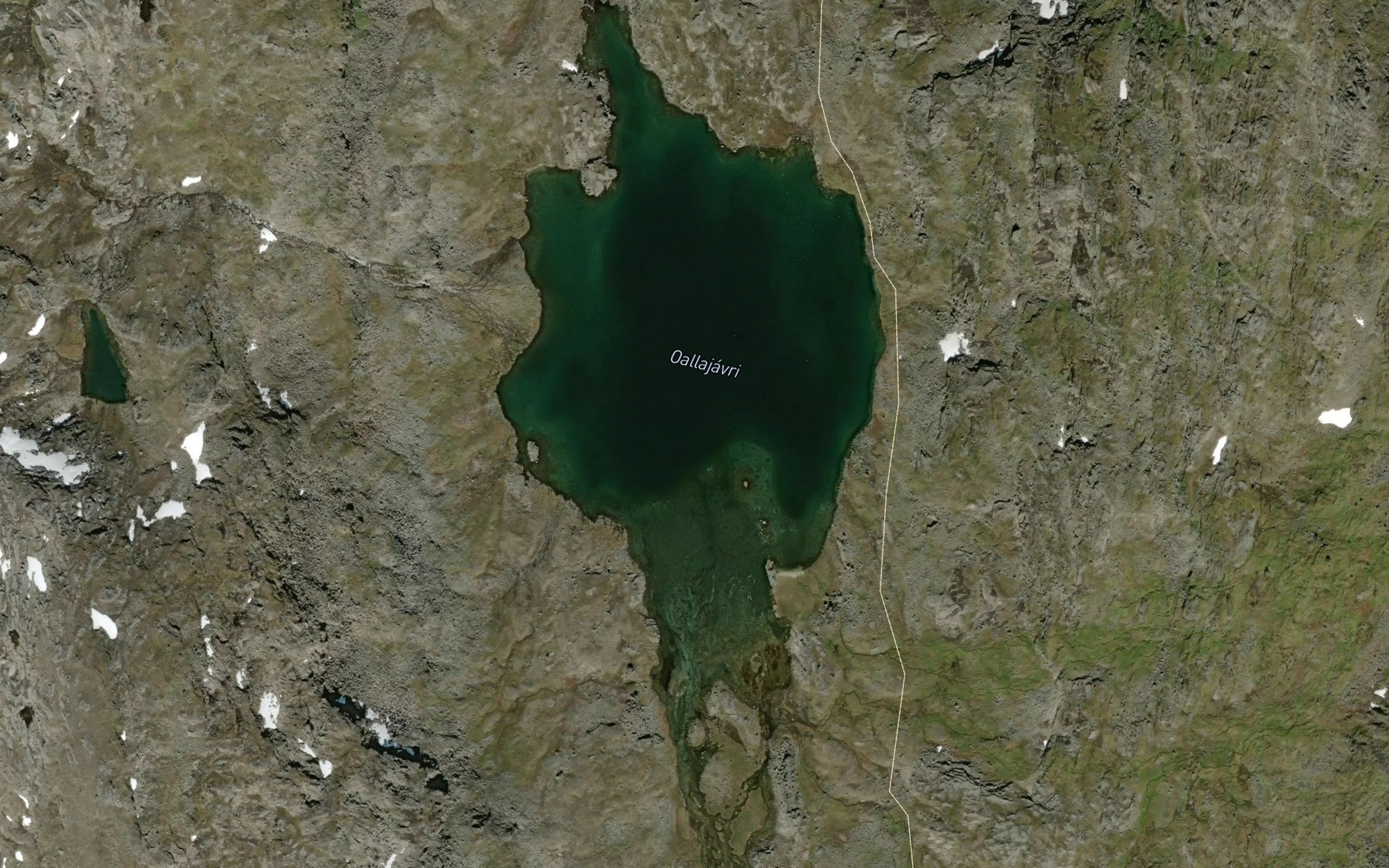 Satellite map of the Oallajavri