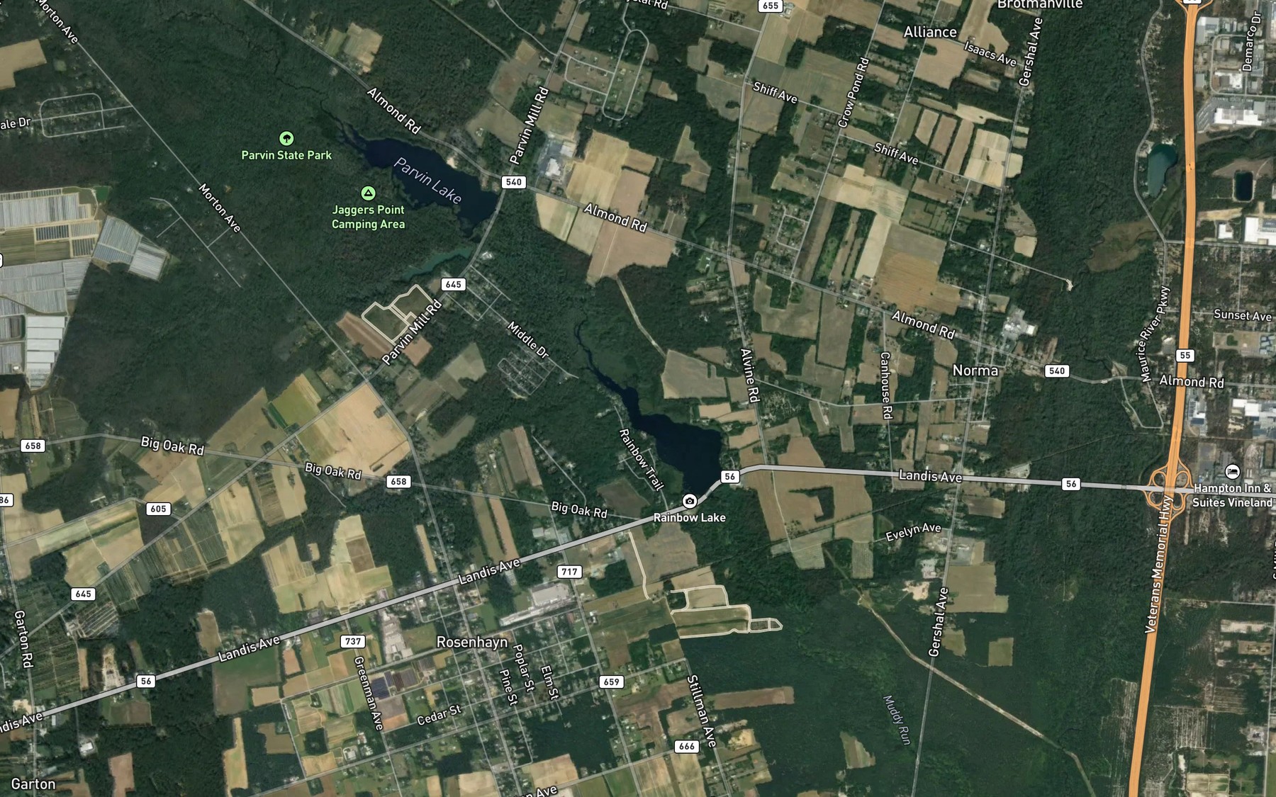 Satellite map of the Spot 6