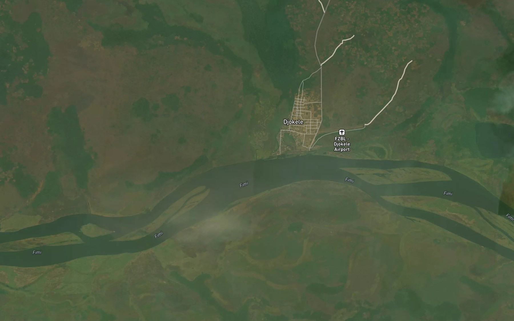 Satellite map of the Lebaka