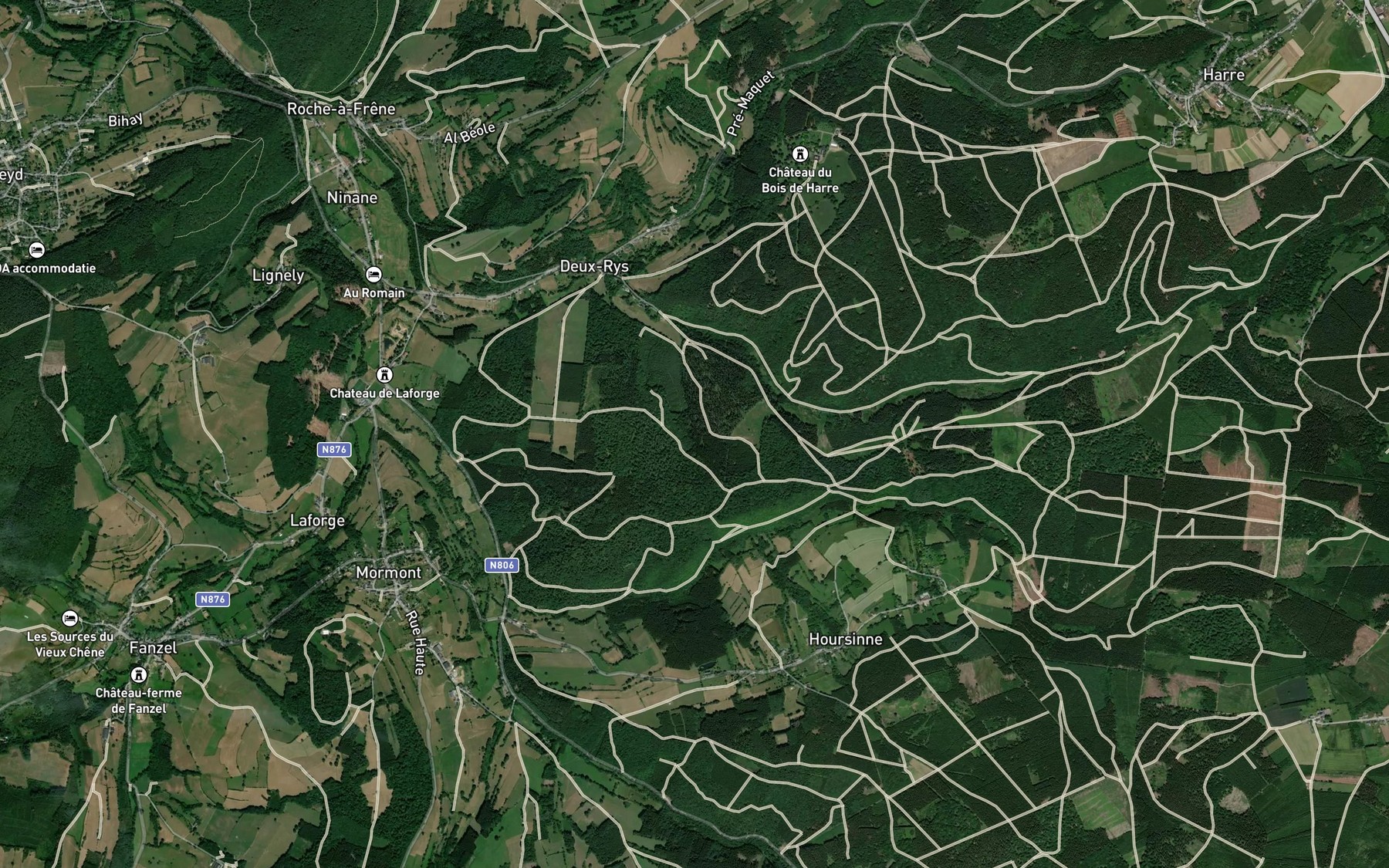 Satellite map of the Bois du Pays