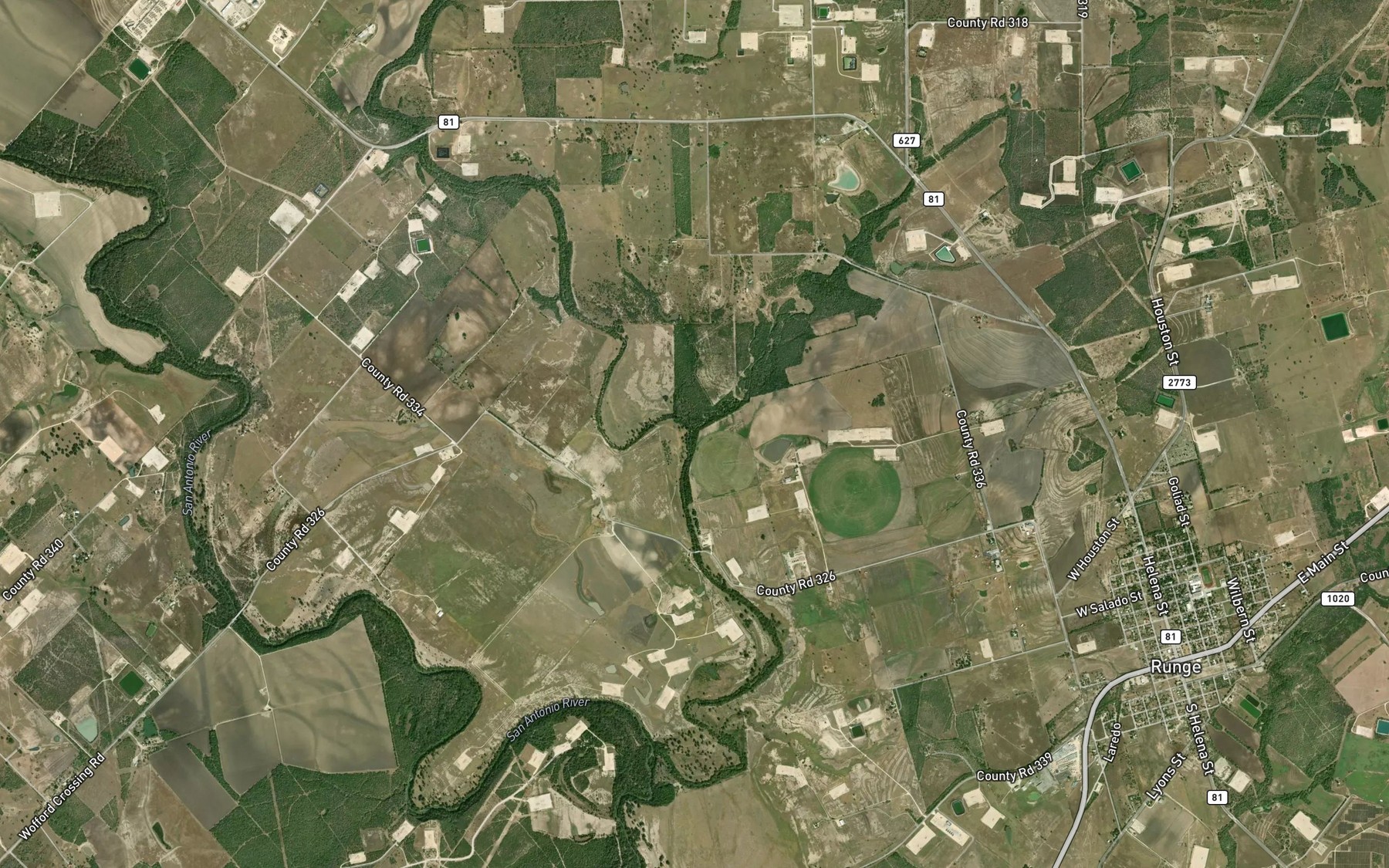 Satellite map of the Salt Creek