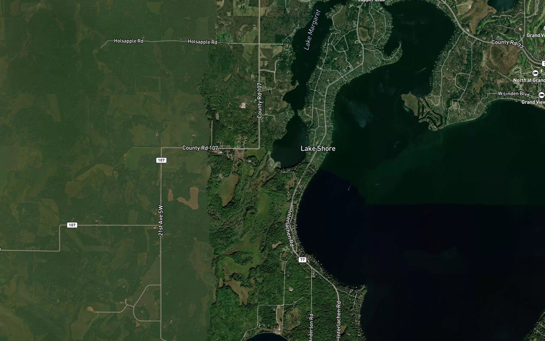 Satellite map of the Home Brook