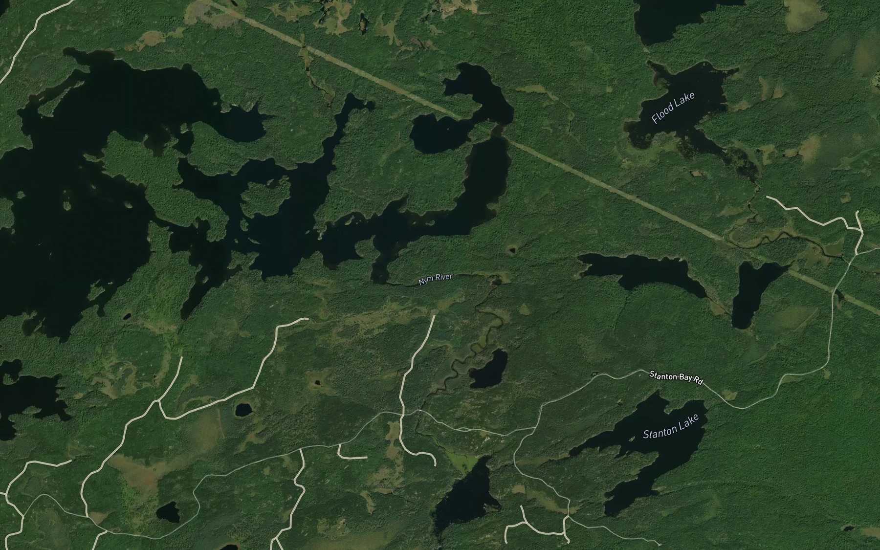 Satellite map of the Back Bay