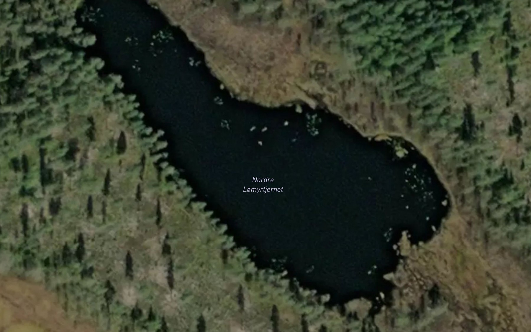 Satellite map of the Nordre Lomyrtjernet