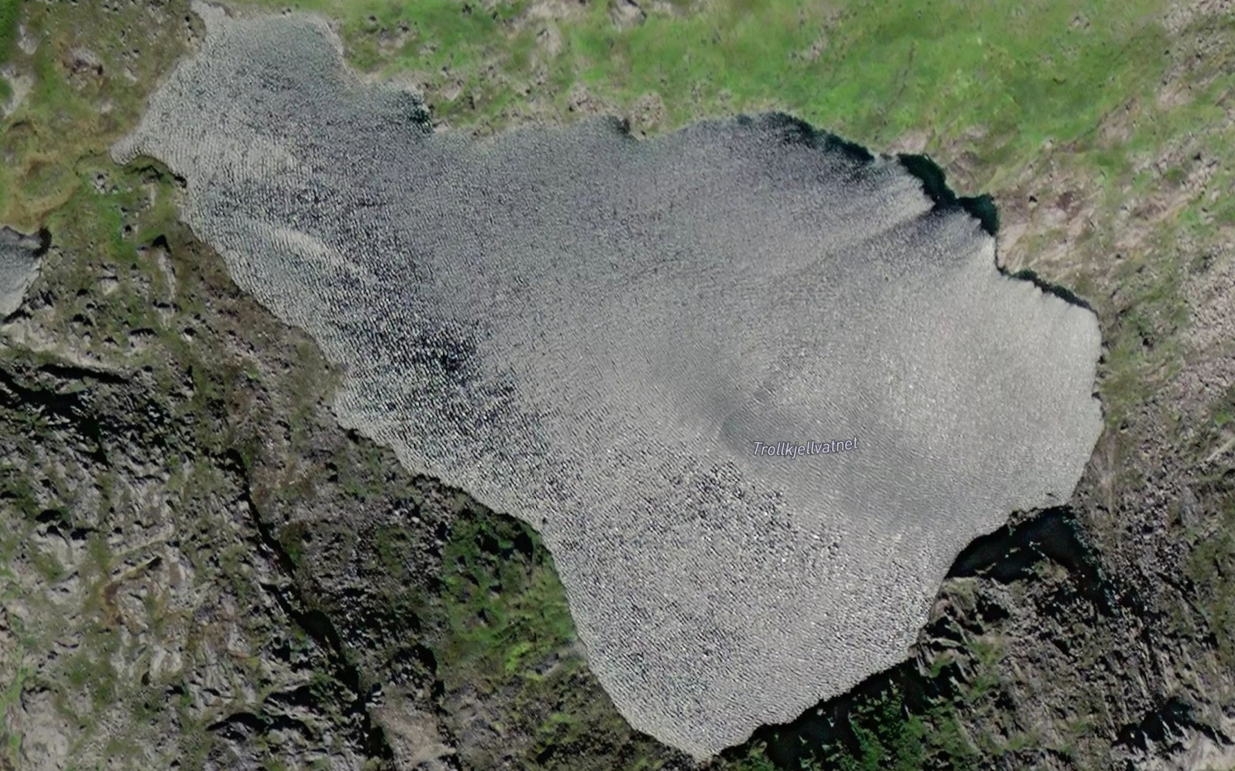 Satellite map of the Trollkjellvatnet