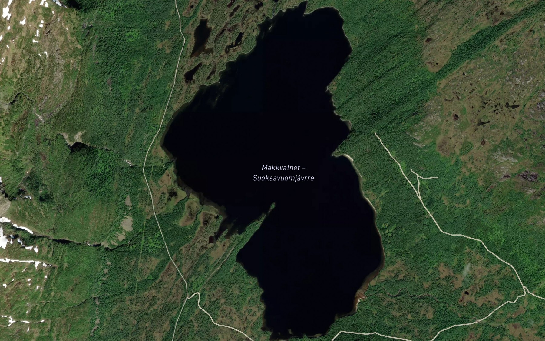 Satellite map of the Makkvatnet