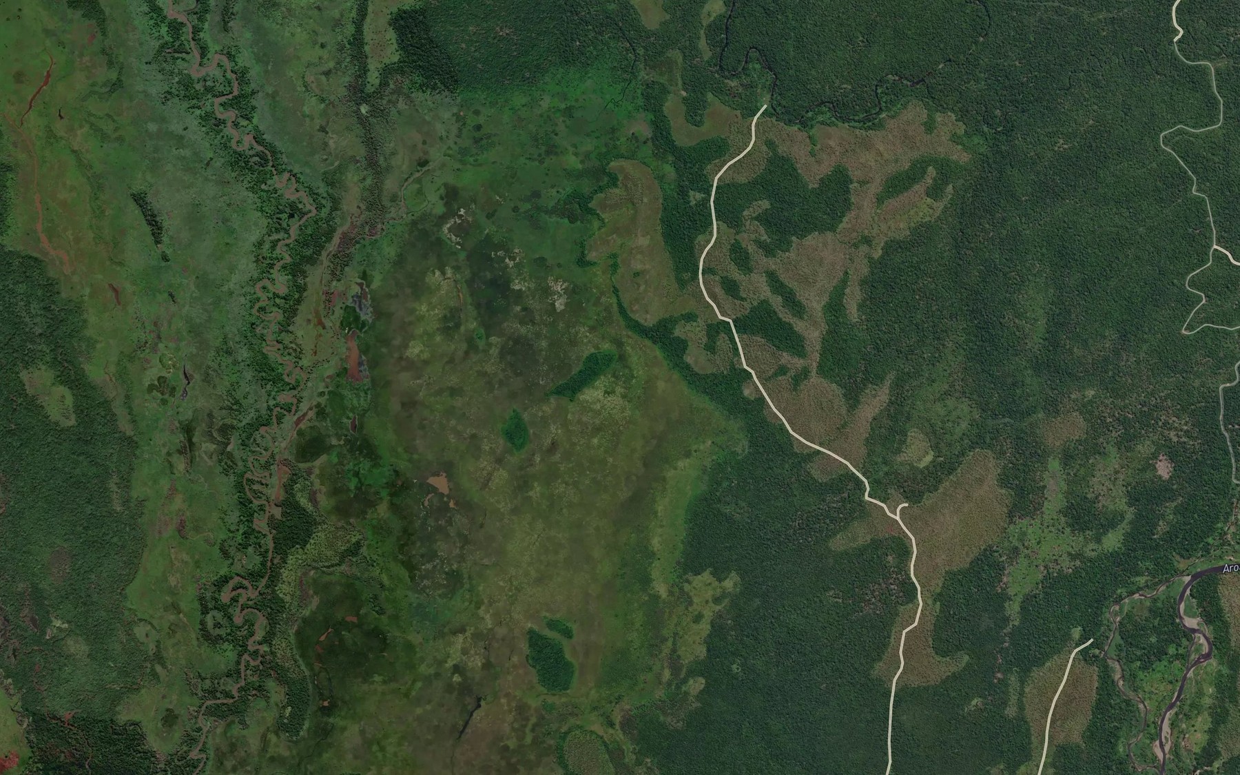 Satellite map of the Ikivari River