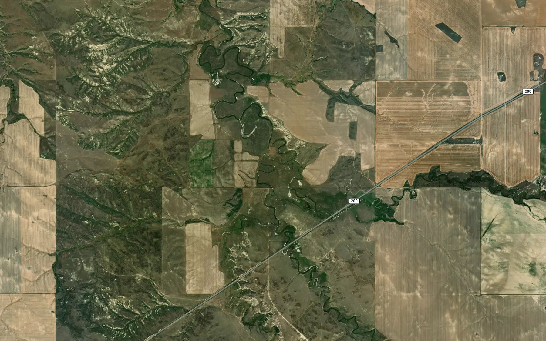 Satellite map of the West Fork Pasture Creek
