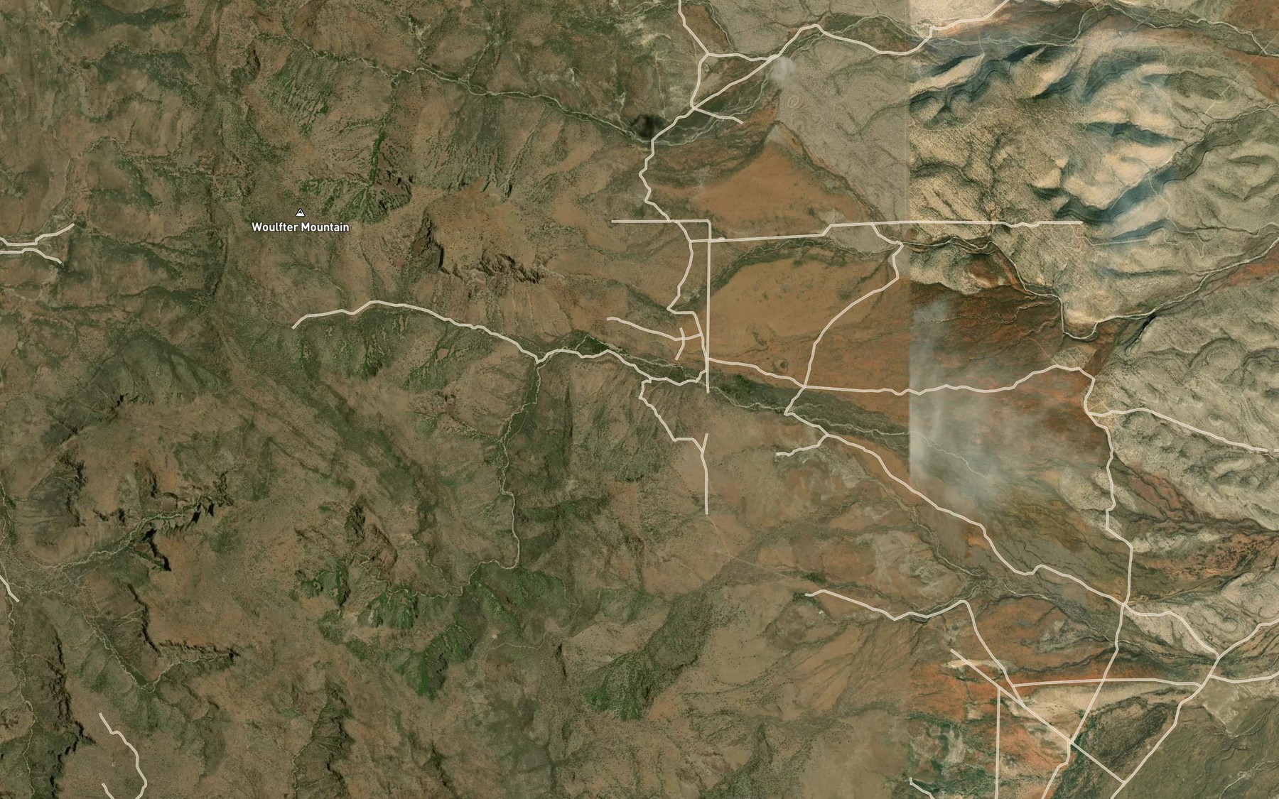 Satellite map of the Dipping Vat Spring