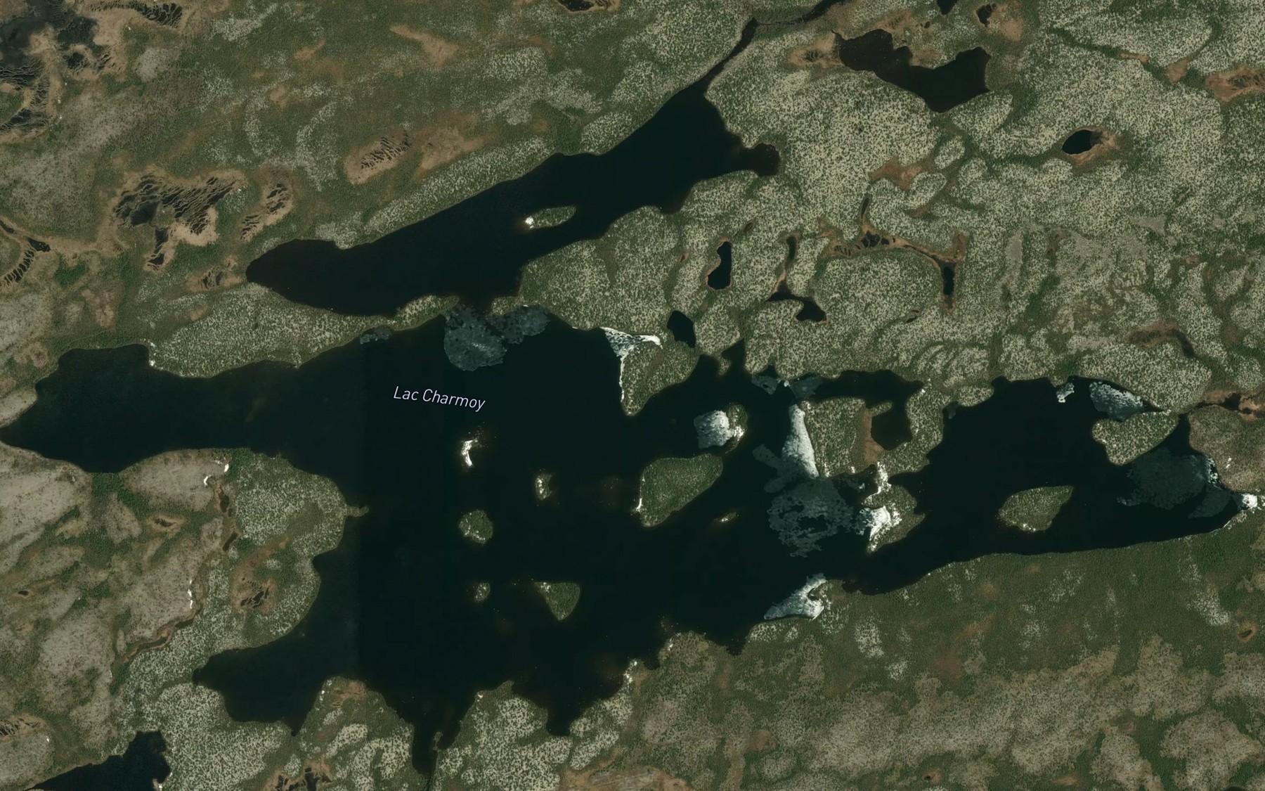 Satellite map of the Lac Charmoy