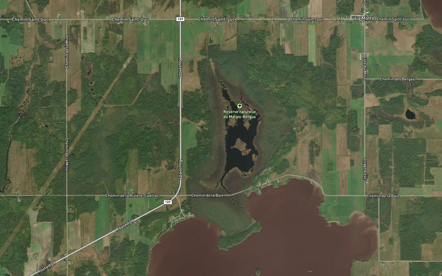 Satellite map of the Ruisseau Langevin