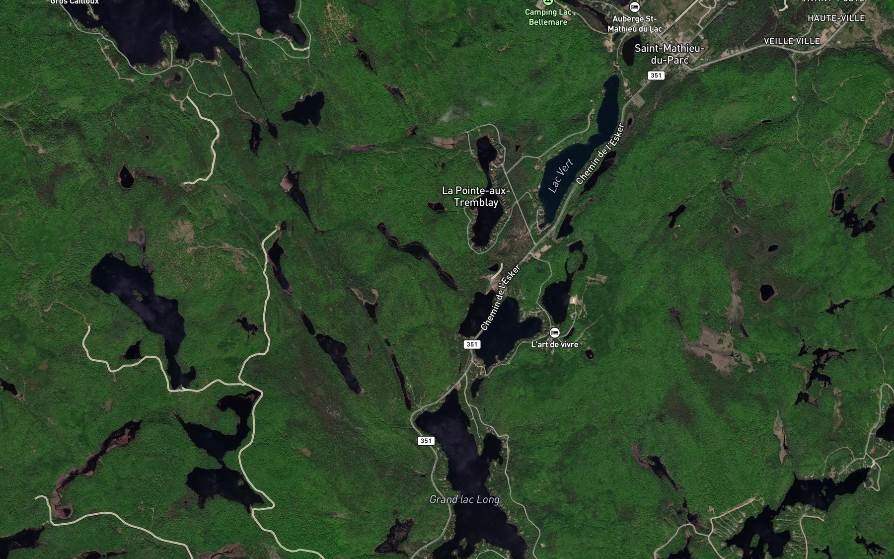 Satellite map of the Lac Vanasse