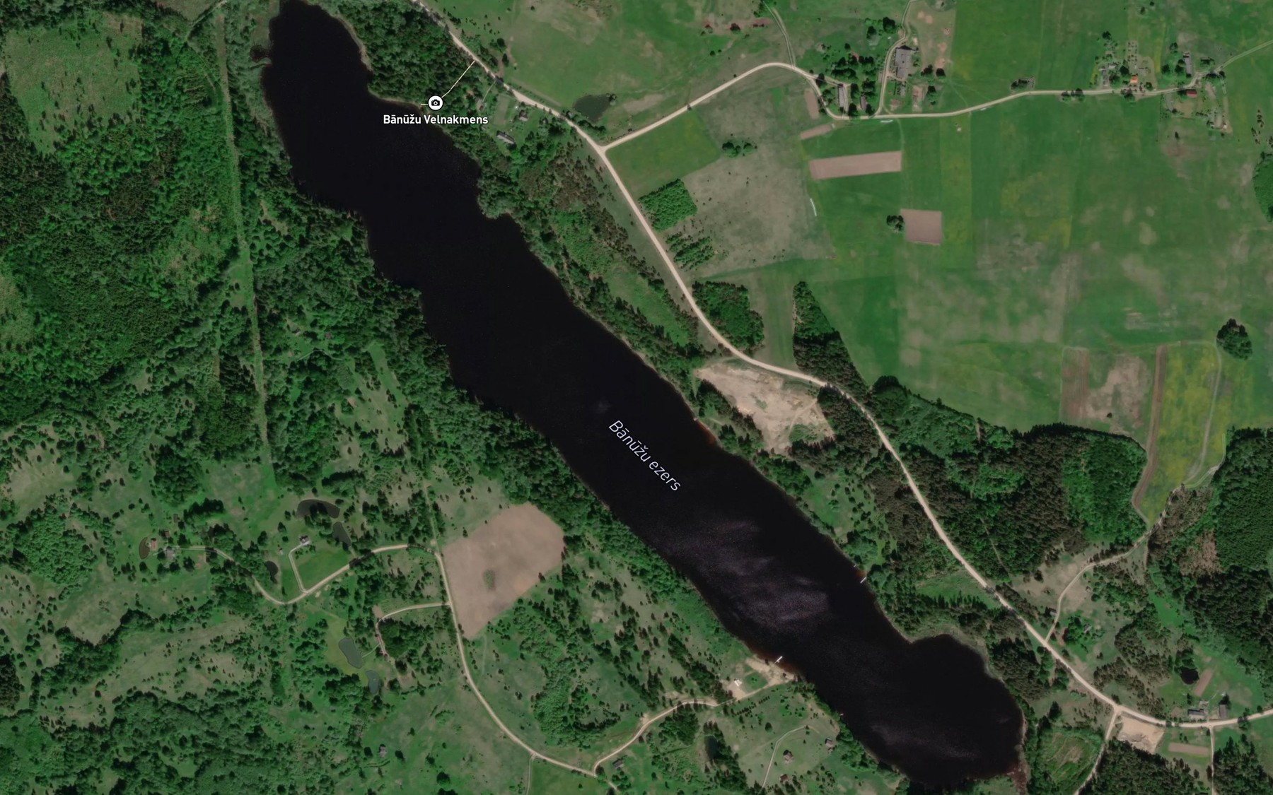 Satellite map of the Banuzu Ezers