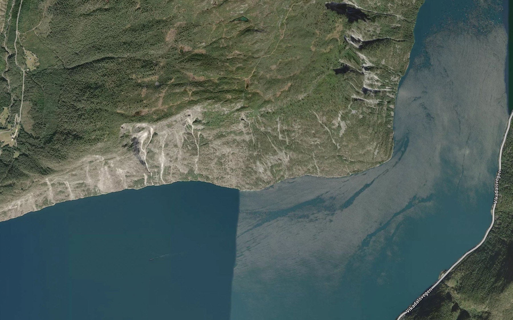 Satellite map of the Kvernabekken