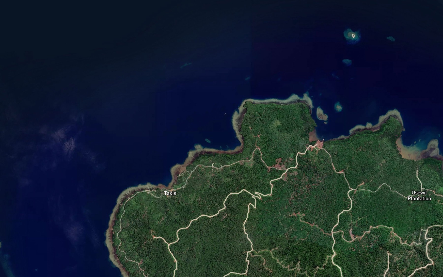 Satellite map of the Ramaulun Bay