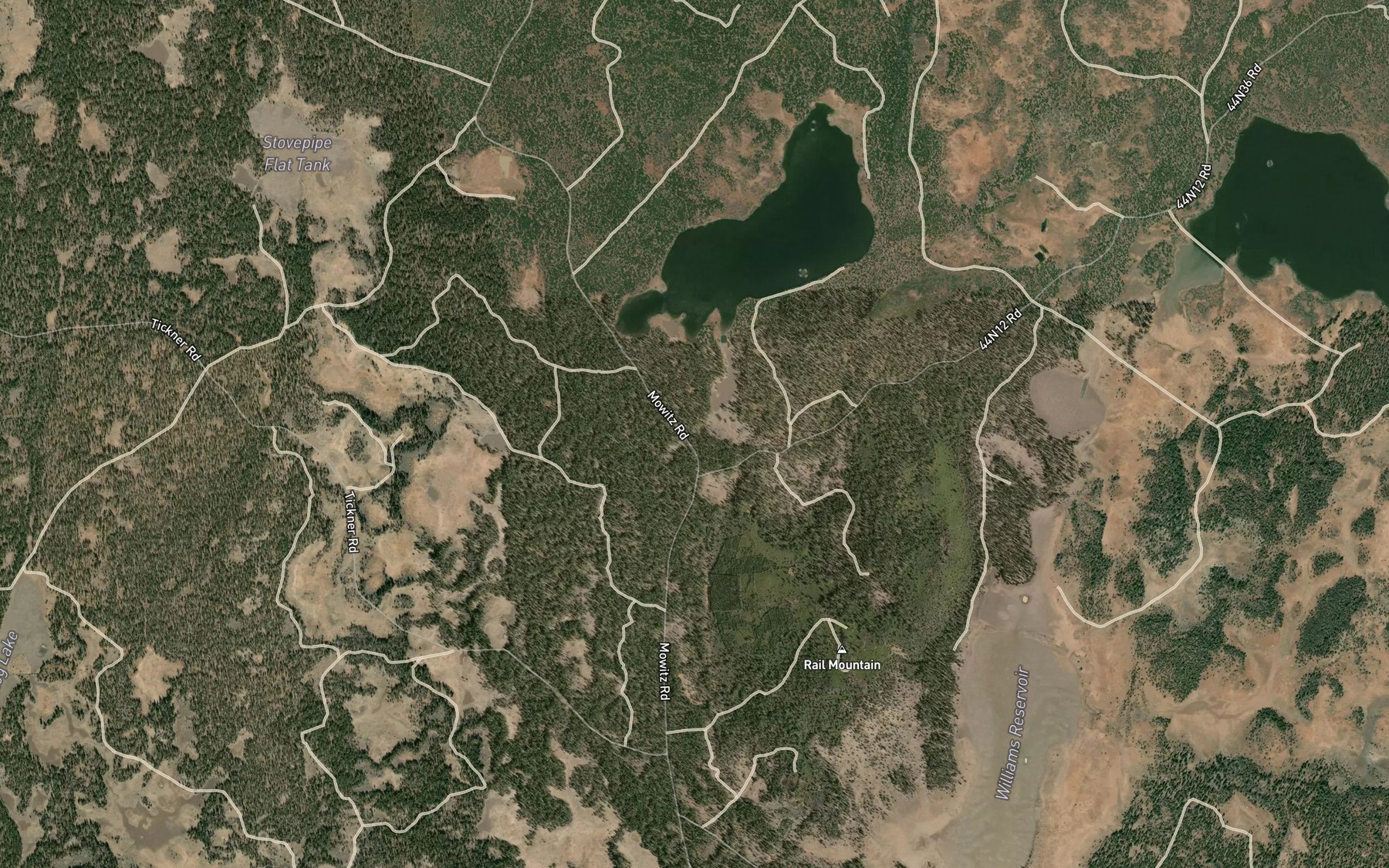 Satellite map of the Widow Valley