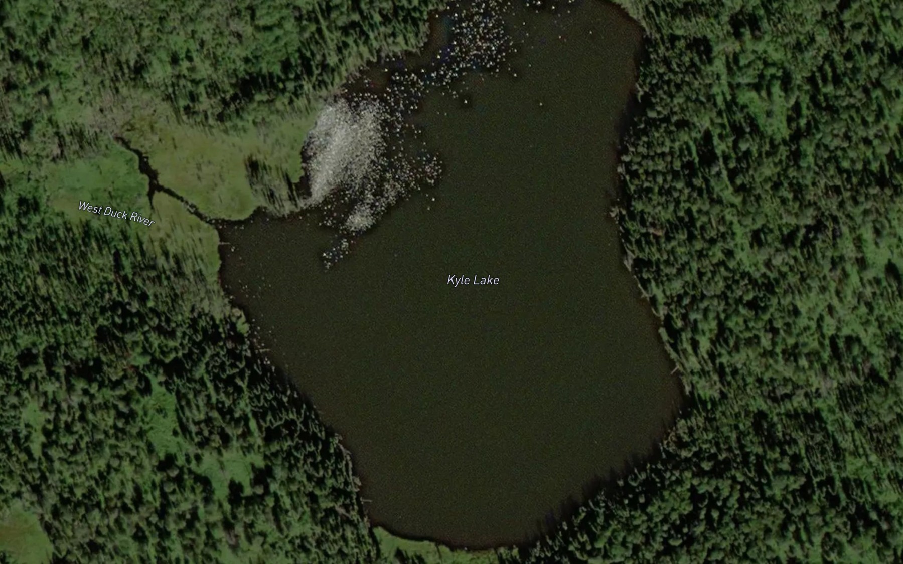Satellite map of the Kyle Lake