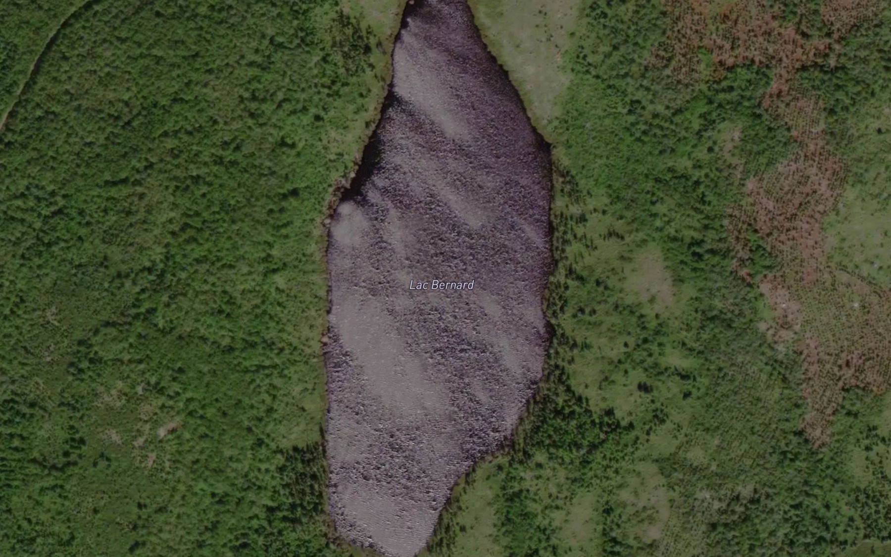 Satellite map of the Lac Bernard