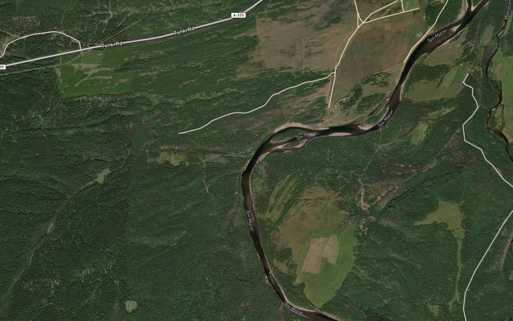 Satellite map of the Gorkhon