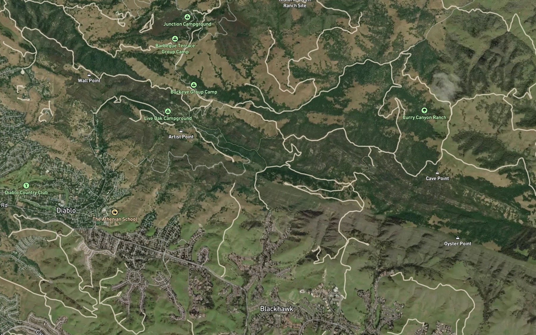 Satellite map of the West Fork Sycamore Creek