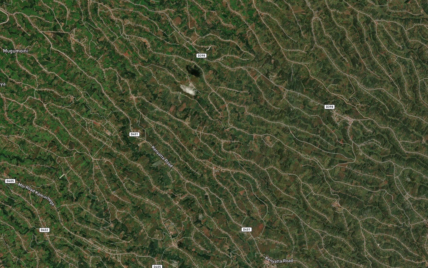 Satellite map of the Kachika