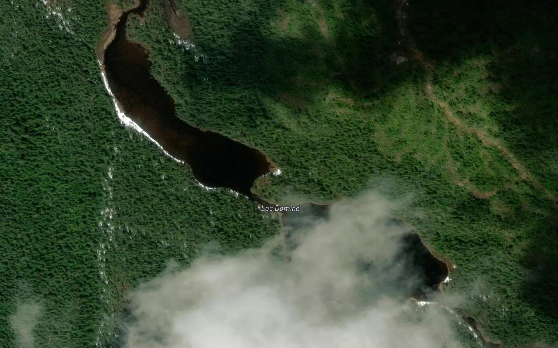 Satellite map of the Lac Domine