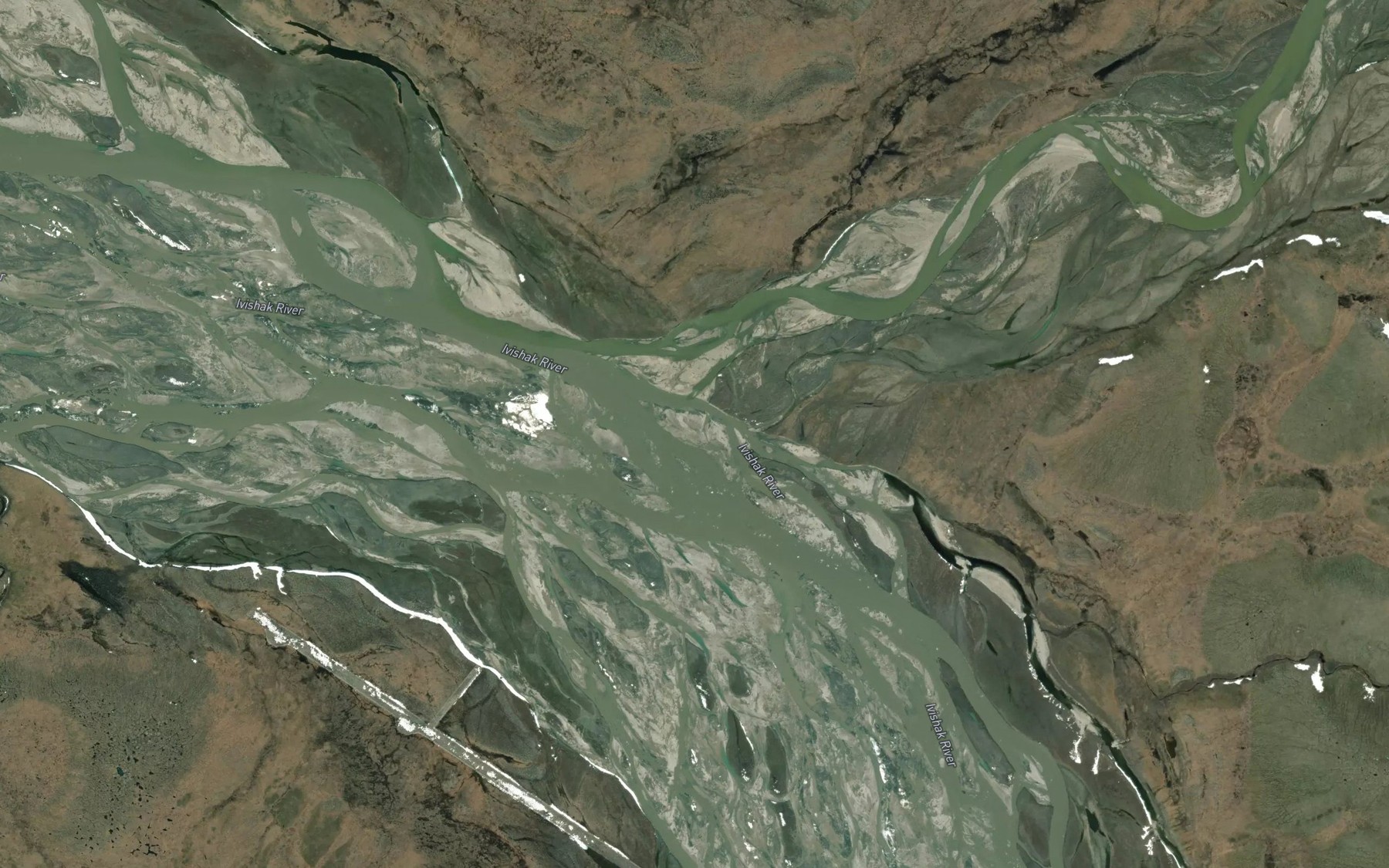 Satellite map of the Echooka River