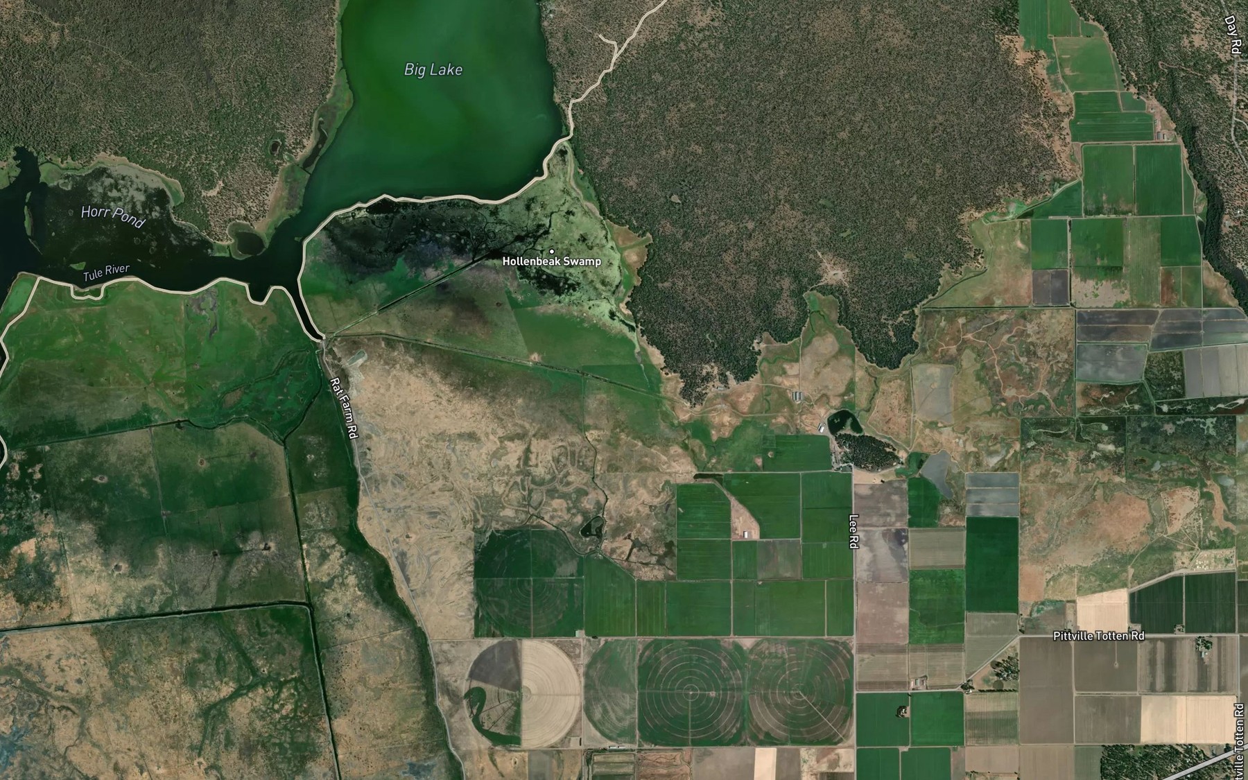 Satellite map of the Lee Drainage Canal