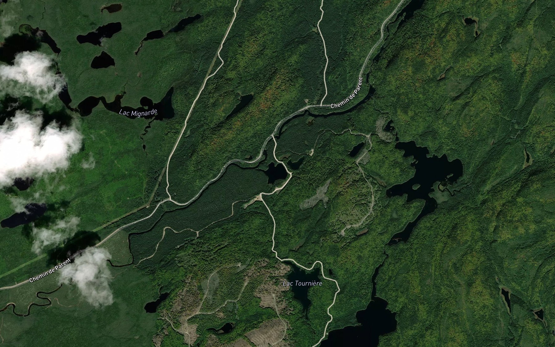 Satellite map of the Lac Bob
