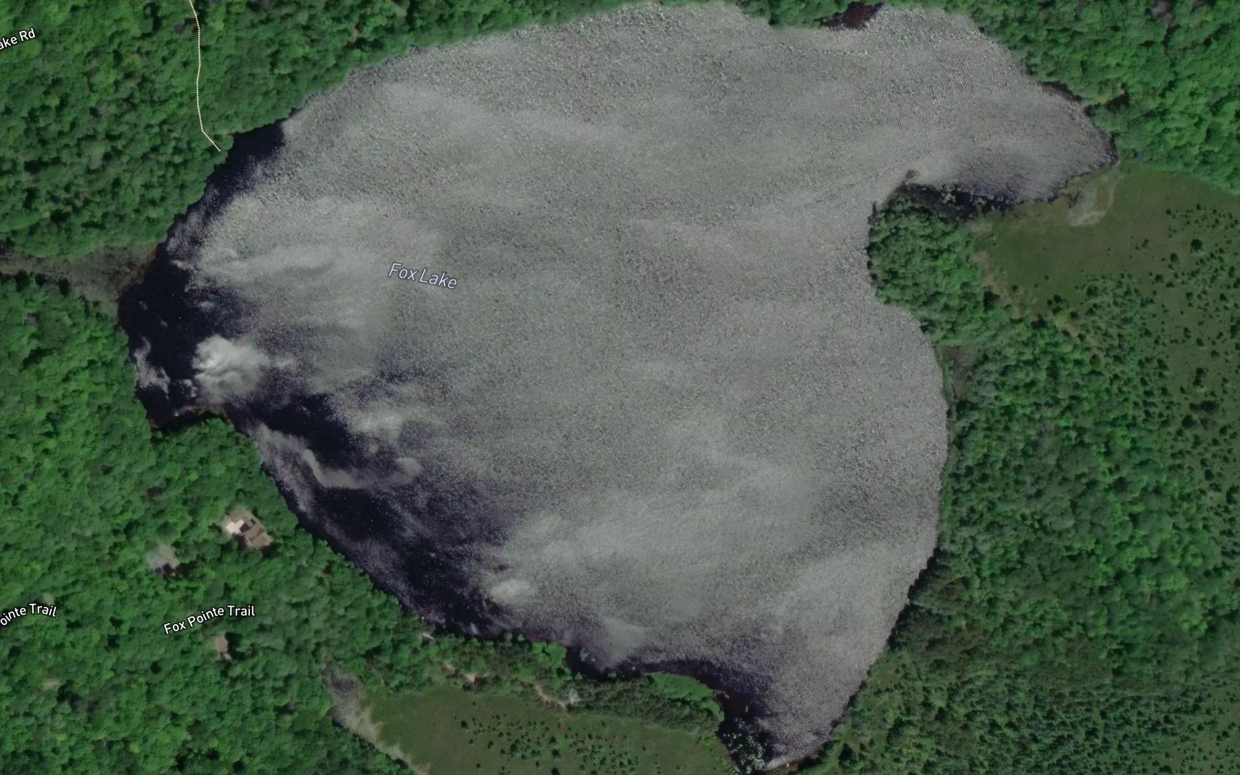Satellite map of the Fox Lake