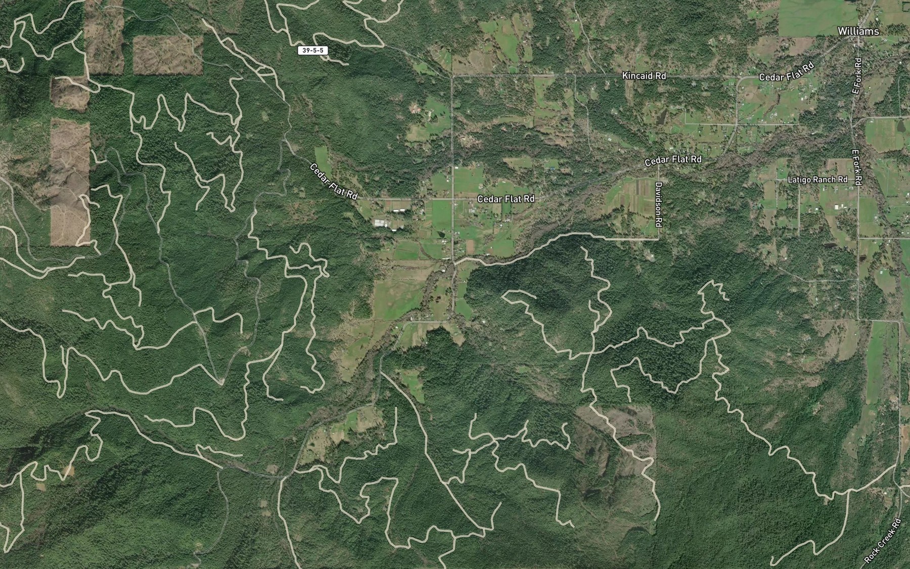 Satellite map of the Ferber Reservoir