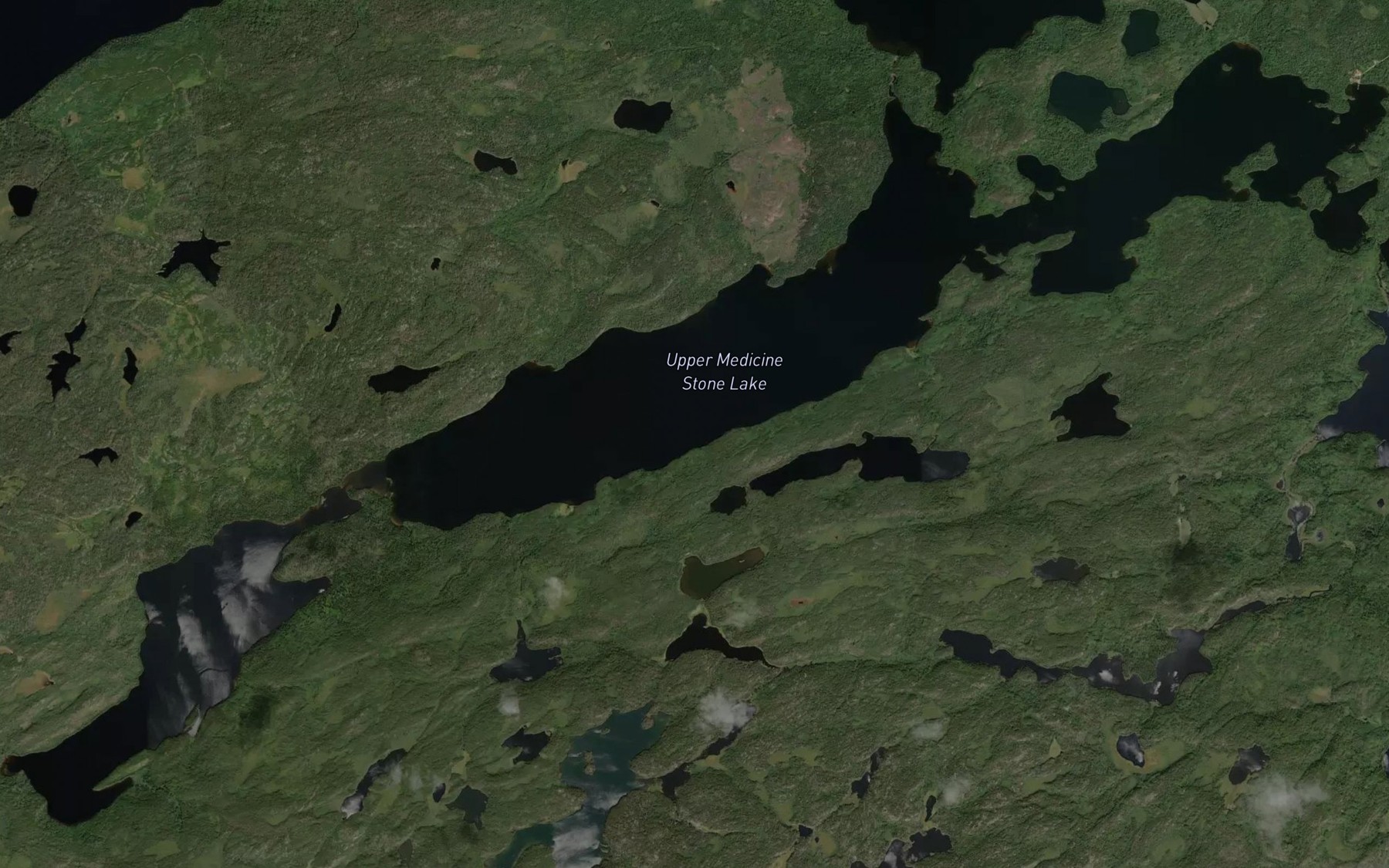 Satellite map of the Upper Medicine Stone Lake