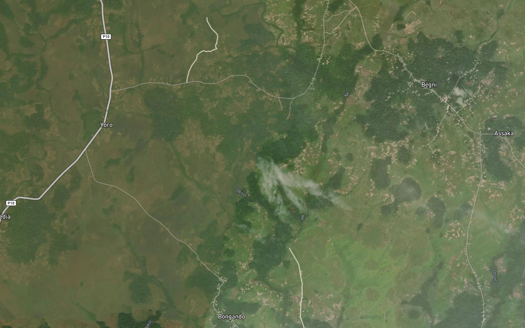 Satellite map of the Ombele