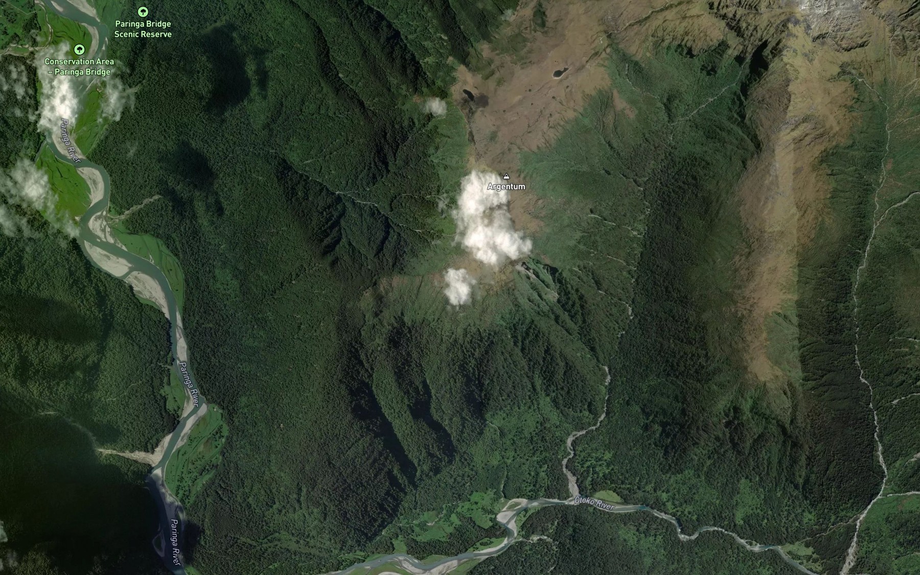 Satellite map of the Galena Creek