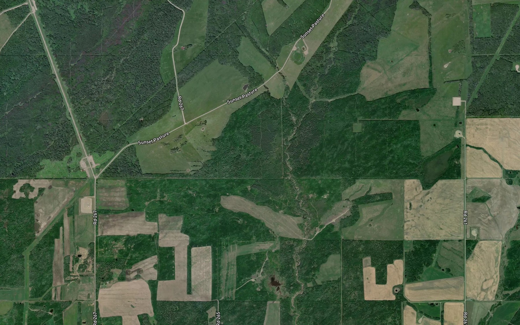 Satellite map of the Frying Pan Slough