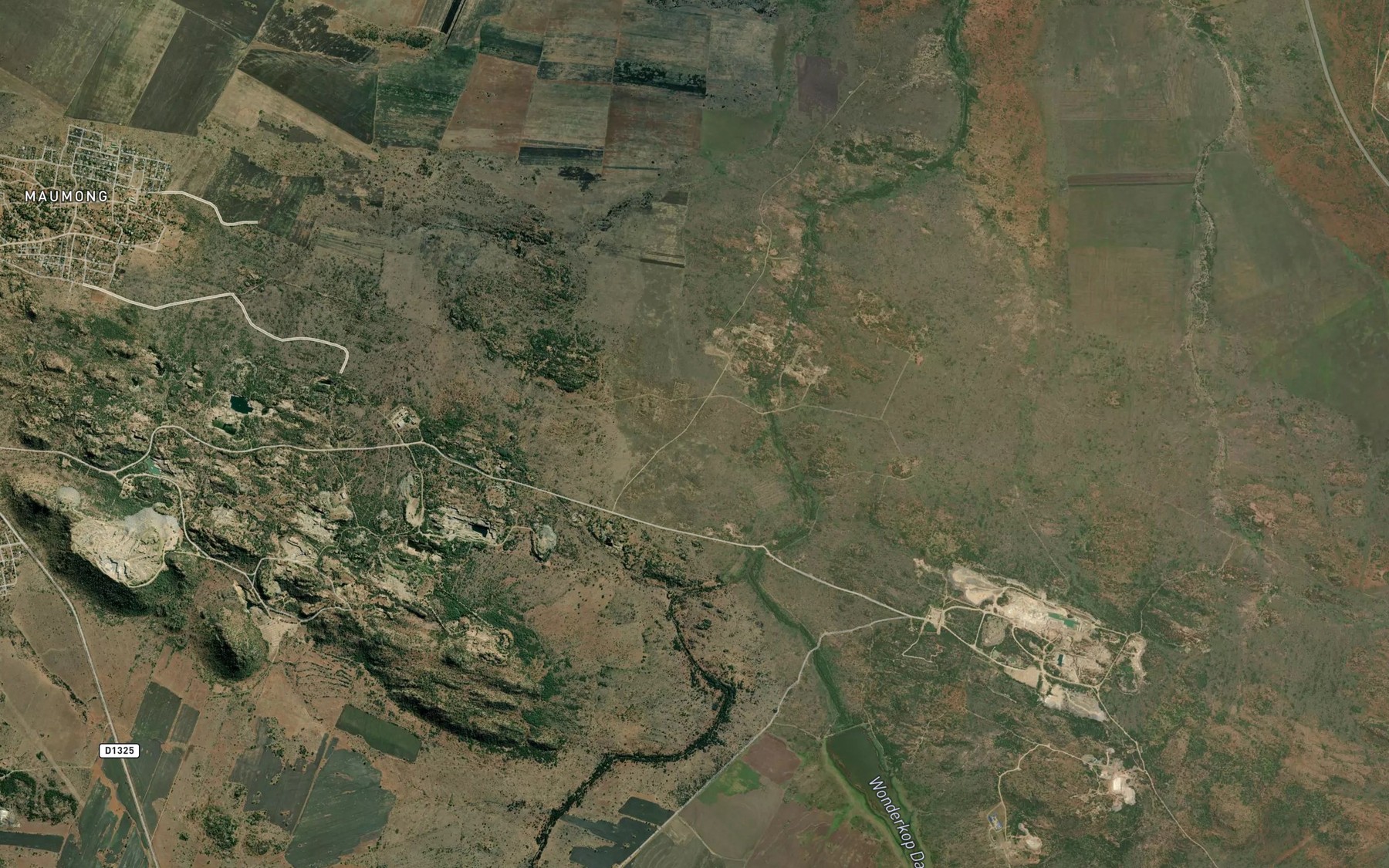 Satellite map of the Maretlwane