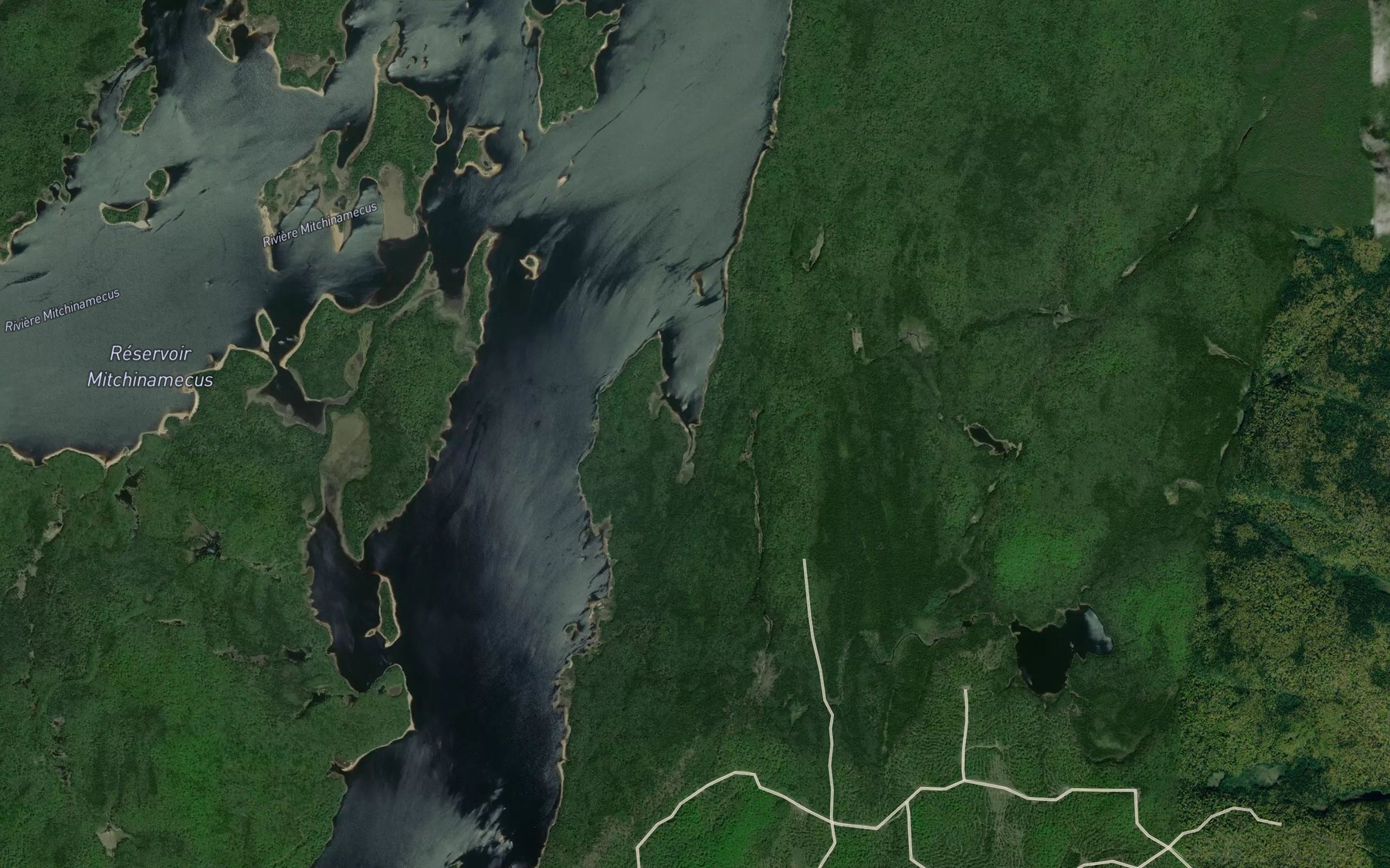 Satellite map of the Ruisseau Eva