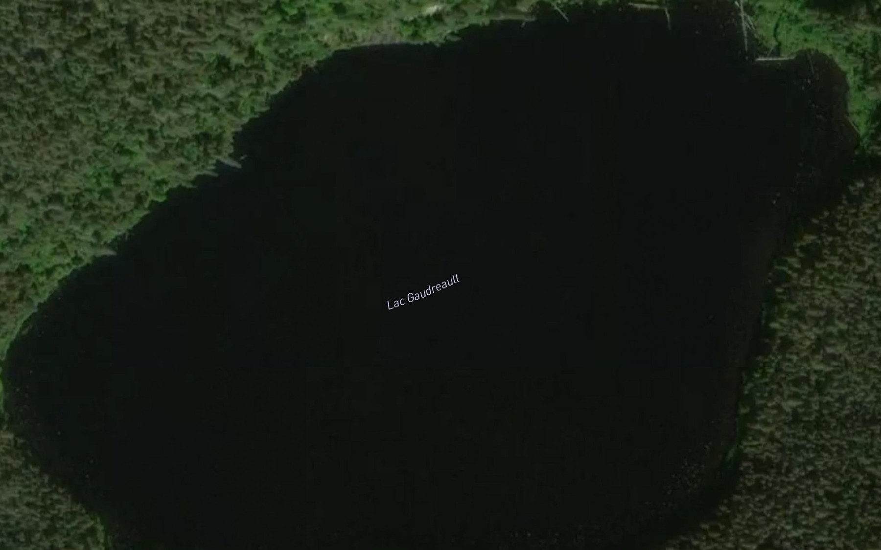 Satellite map of the Lac Gaudreault