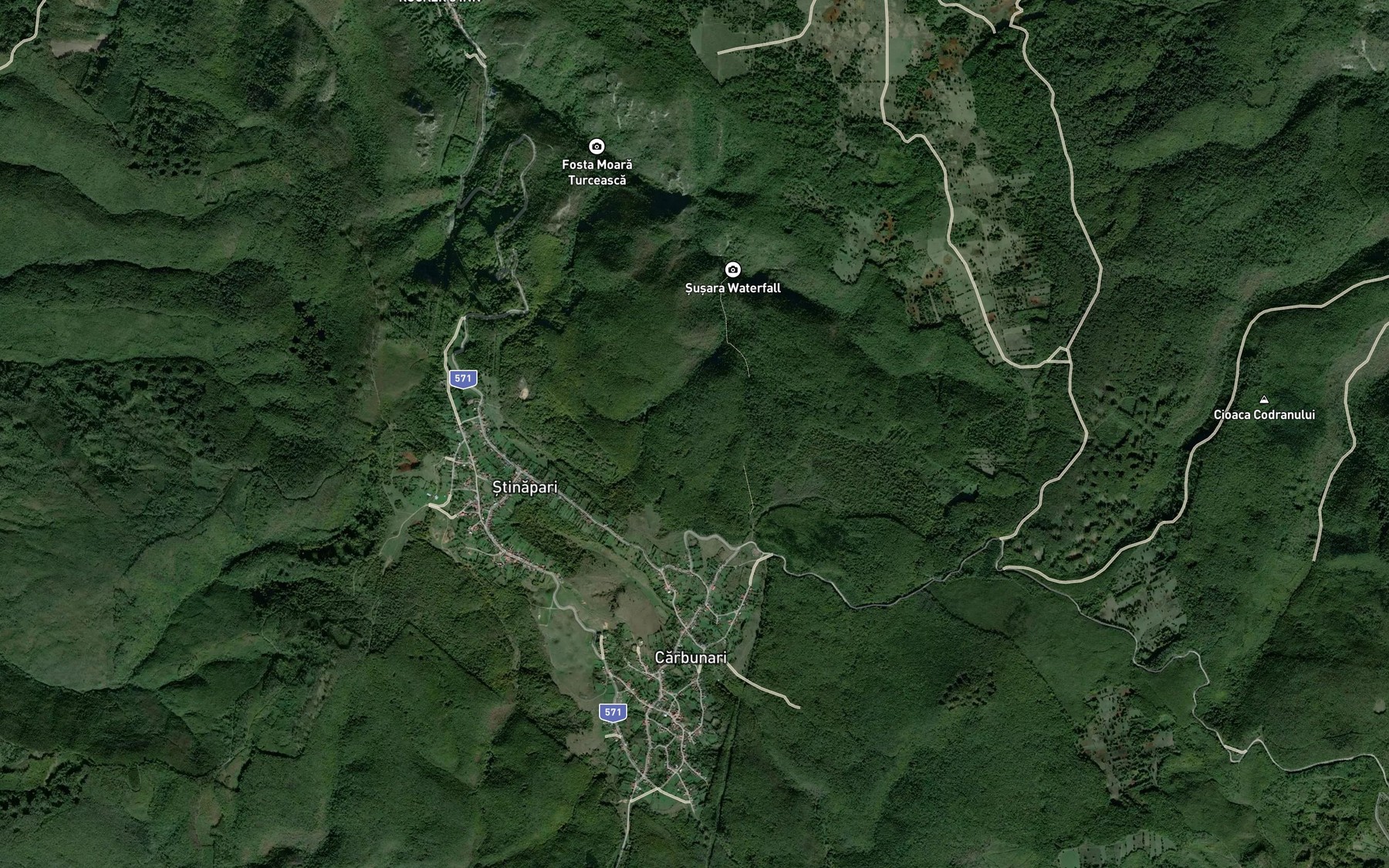 Satellite map of the Izvor Ogasu din Padure