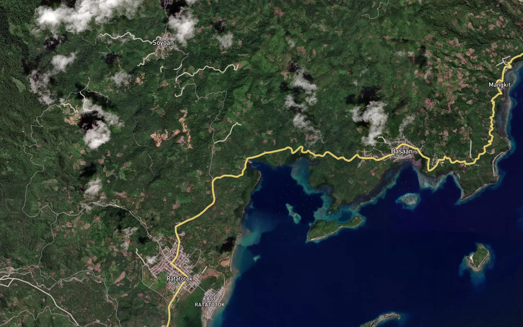 Satellite map of the Kuala Maaya