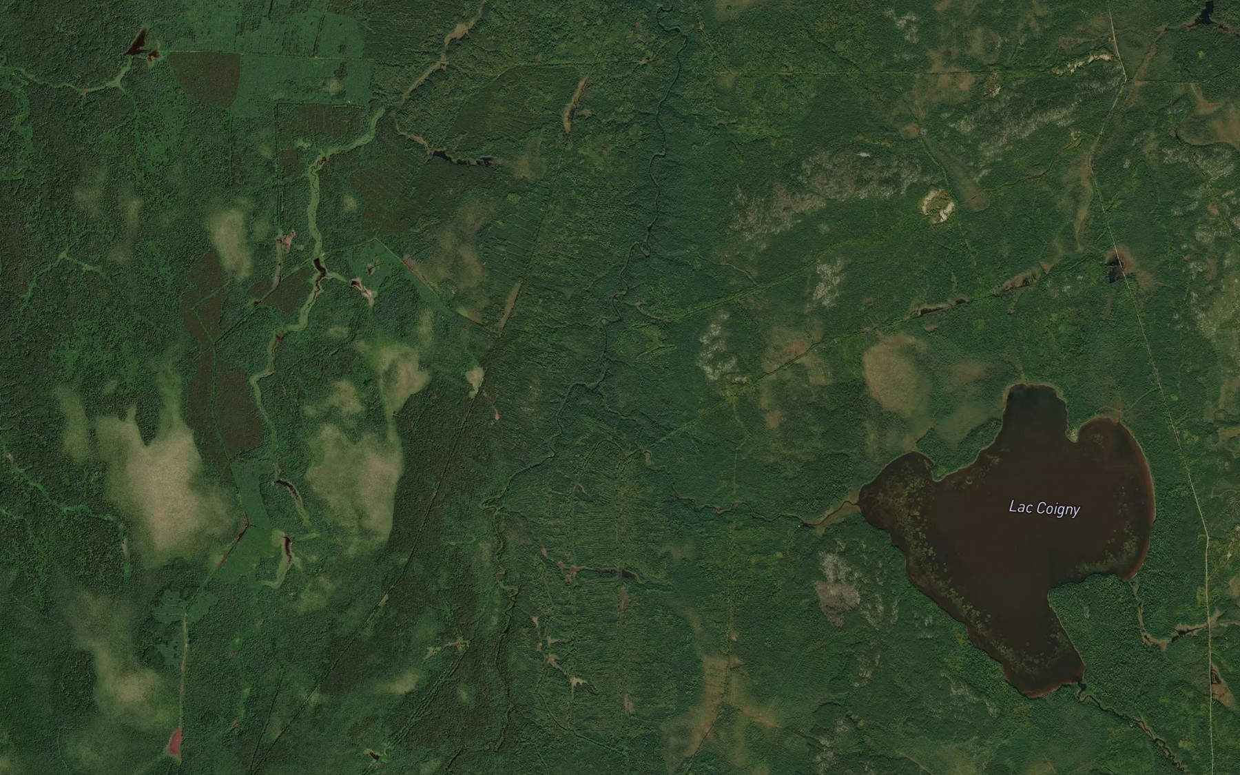 Satellite map of the Ruisseau Rocheux