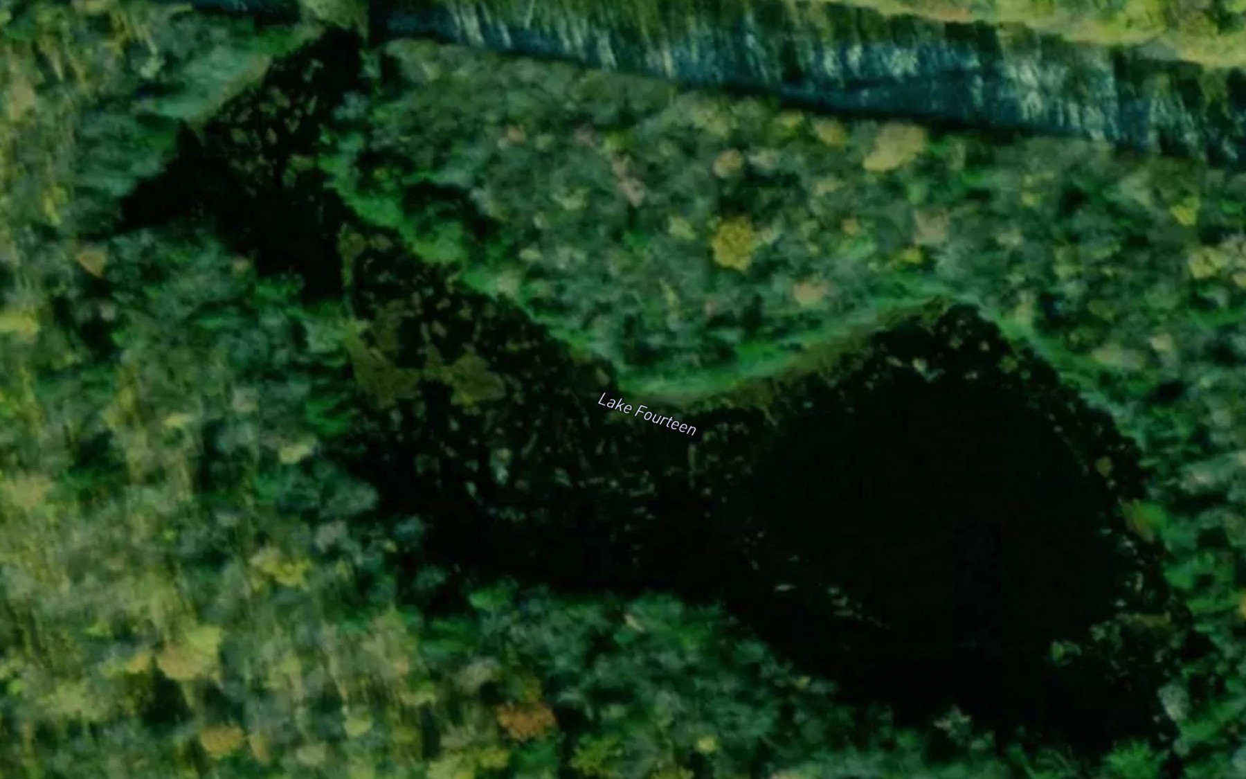 Satellite map of the Lake Fourteen