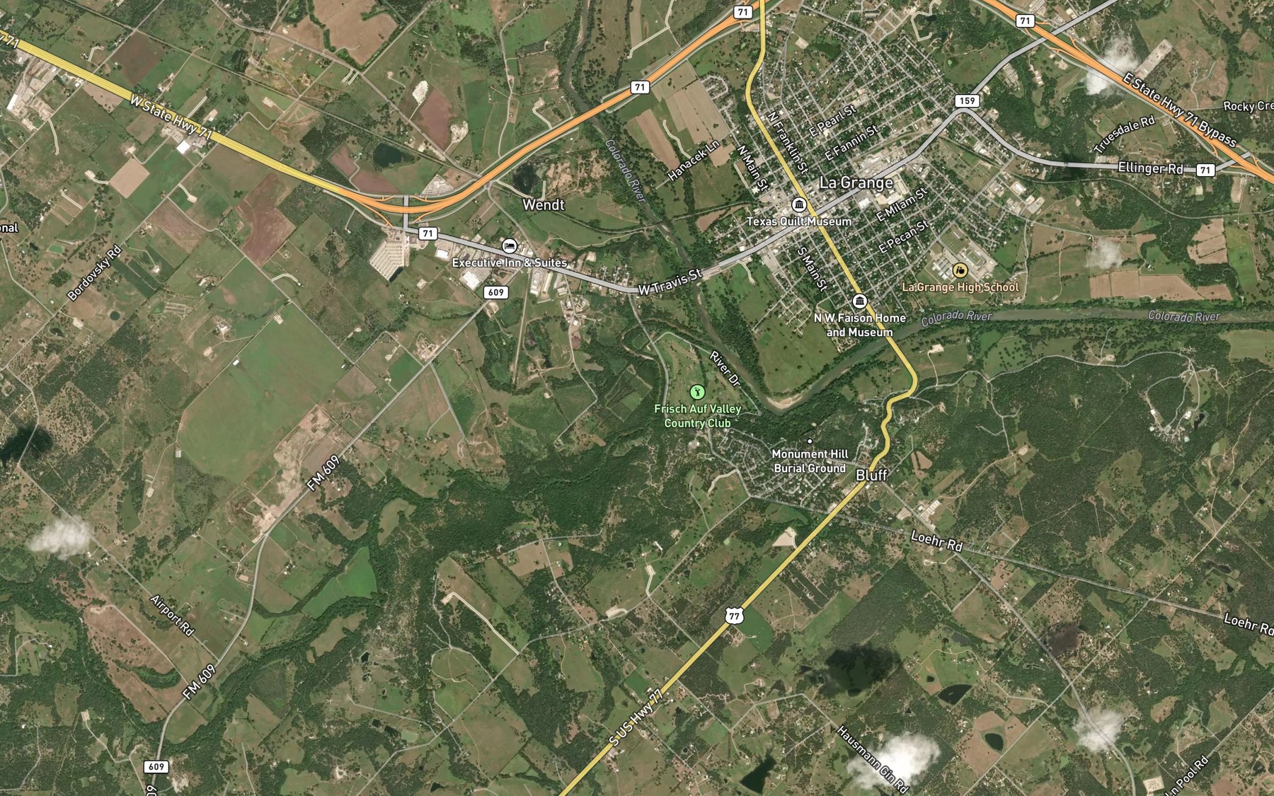 Satellite map of the Mount Maria Spring