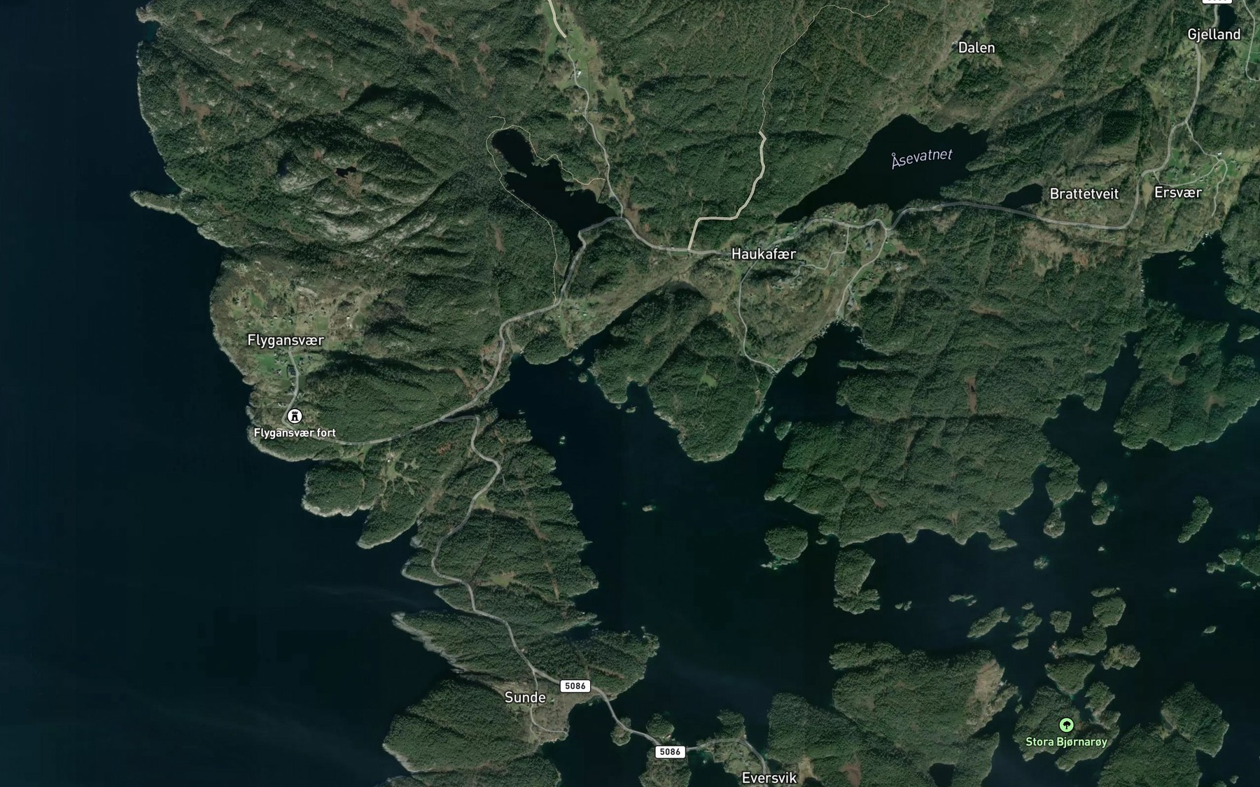 Satellite map of the Staurvika