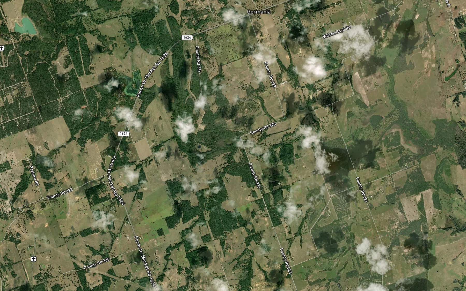 Satellite map of the Krones Creek