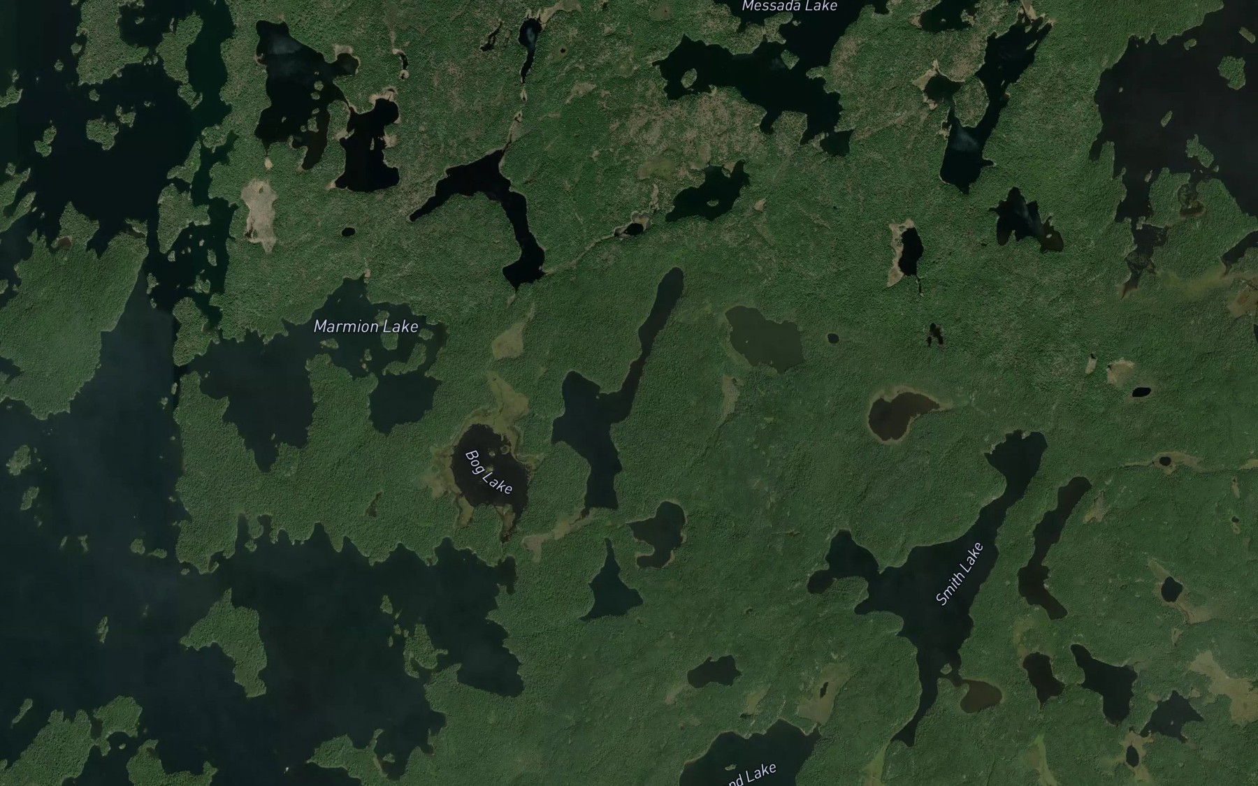Satellite map of the Hives Lake