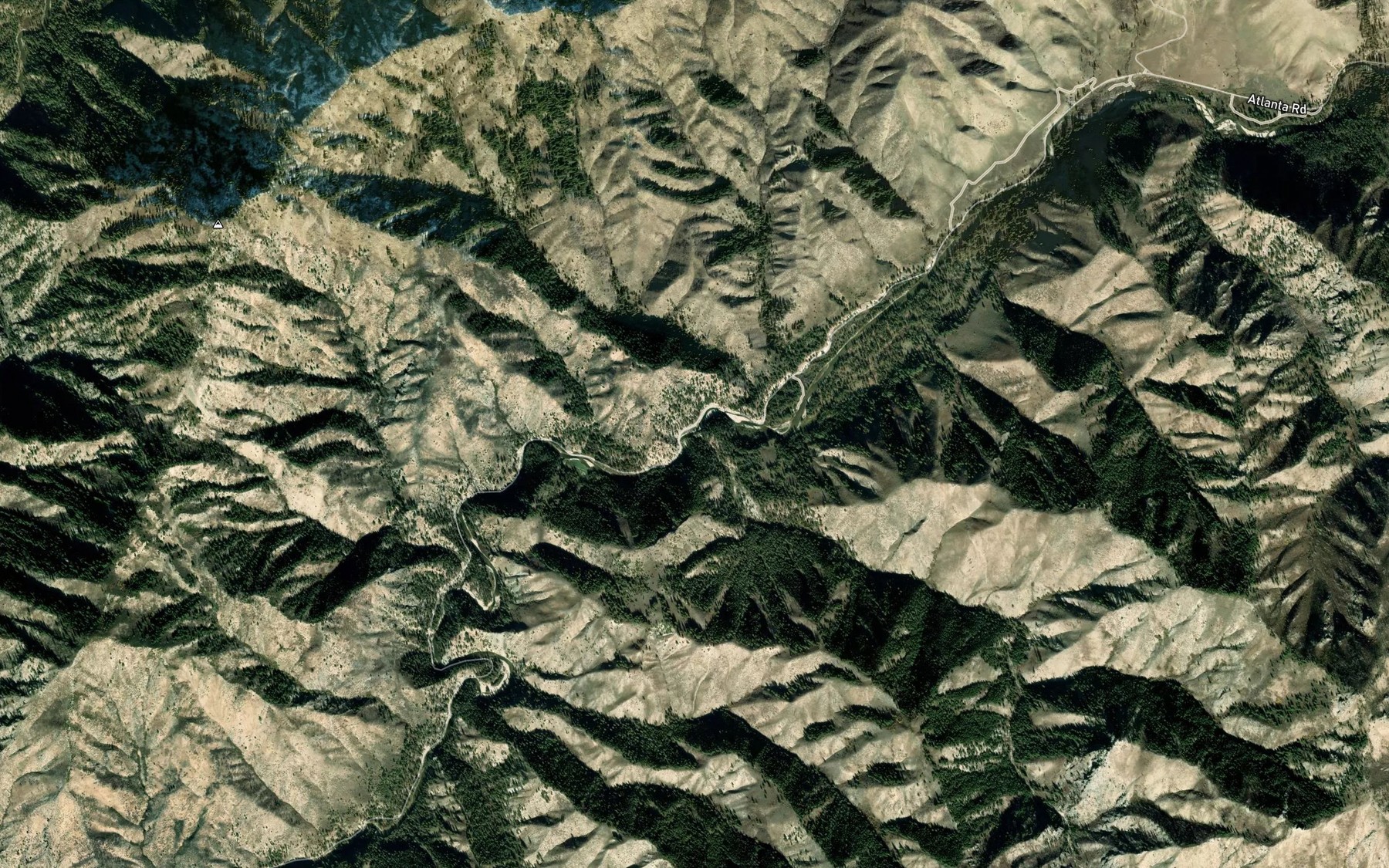 Satellite map of the Big Five Creek